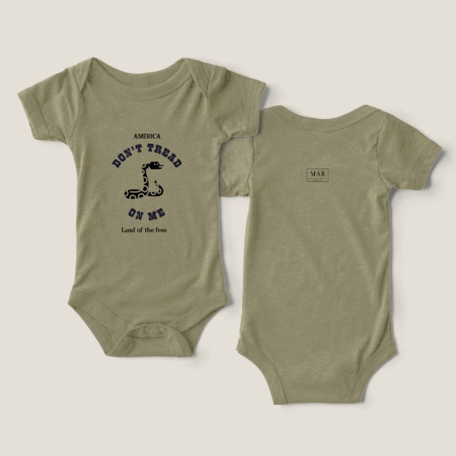 Baby one piece "ne marche pas sur moi" (Design Recto & Verso)