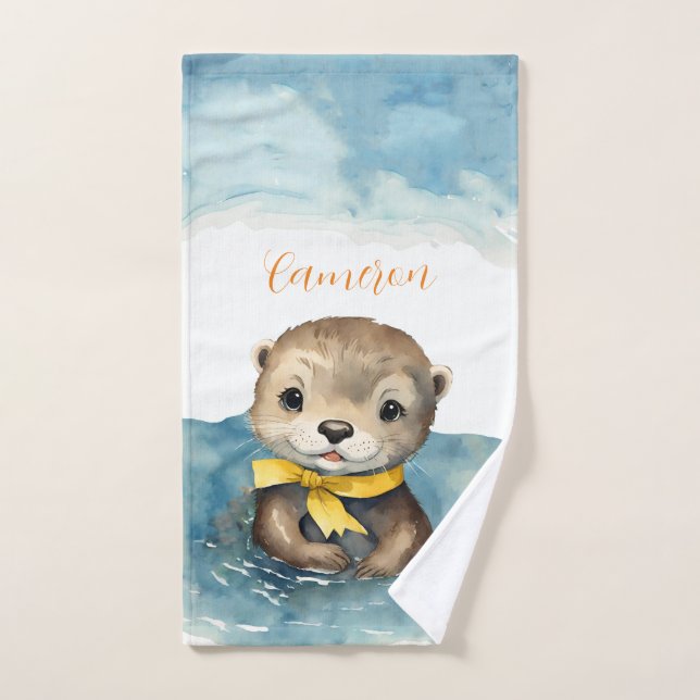 Baby Otter Personnalisé (Serviette à main)