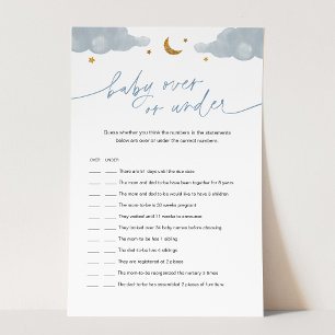 Baby Over or Under Twinkle Star Baby shower Jeu