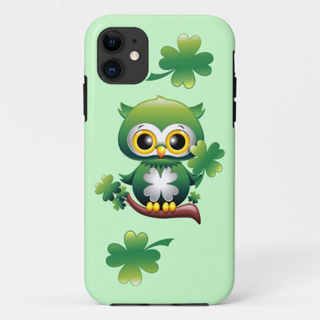 Baby Owl St Patrick Cartoon iPhone 5 Coque (Dos)