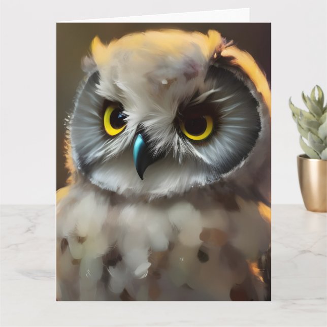 Baby Owl Toutes les occasions Carte de voeux (Petite plante)