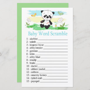 Baby panda Baby word scrambule jeu