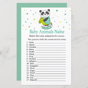 Baby Panda Bébé Animaux Nom Jeu