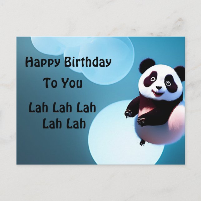 Baby Panda Bubbles, Carte Postale (Devant)
