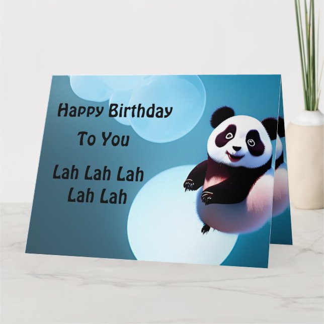 Baby Panda Bubbles, Jumbo carte d'anniversaire (Devant)