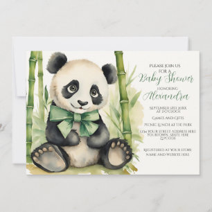 Baby Panda Genre Neutre Baby shower Invitation
