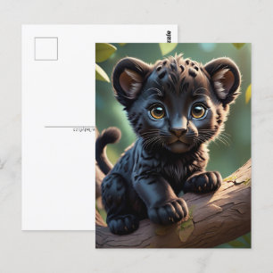 Baby panther dans la Jungle, Carte postale