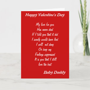 Baby papa carte de voeux de la Saint-Valentin
