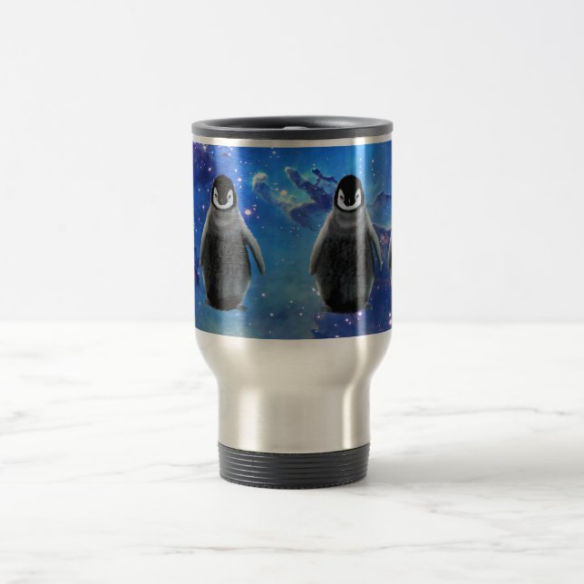 BABY PENGUIN & STARS Wildlife Supporter Café Mug (Centre)