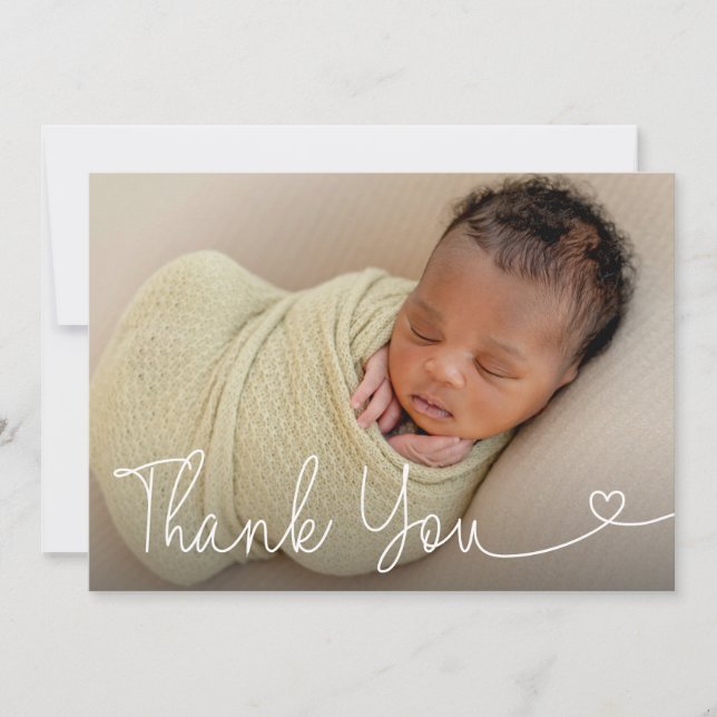 Baby Photo Faire-part de naissance Coeur moderne S (Devant)