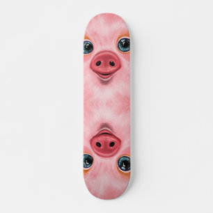 Baby Piglet Skateboard rose - Smile