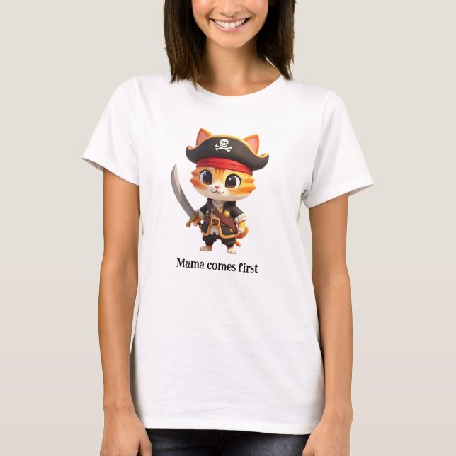 Baby Pirate Cat T-Shirt (Devant)