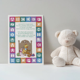 Baby Poem Cross Stitch Nursery Carte bébé