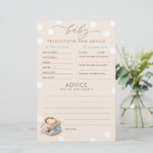 Baby Predictions and Advice Baby Shower Game