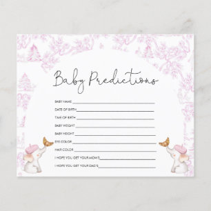 Baby Predictions Baby shower Toile rose Jeu