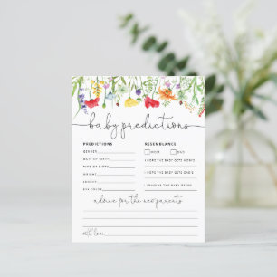 Baby Predictions Conseil Carte Fleur sauvage Jeu