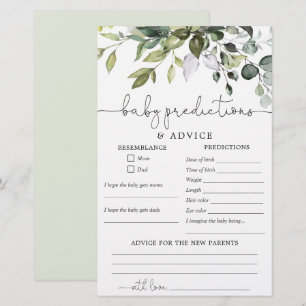 Baby pronostics carte de conseil genre neutre simp