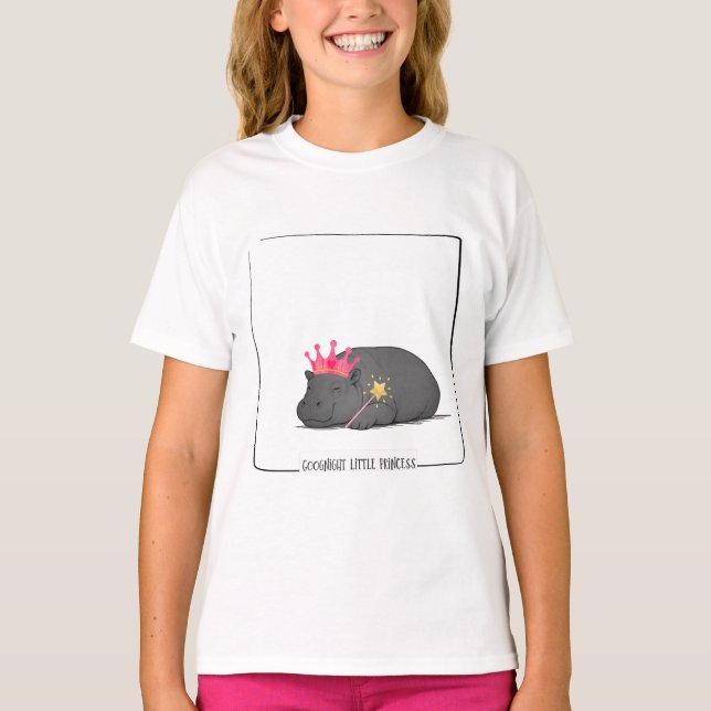 Baby Pygmy Hippo-Goodnight Little Prince T-Shirt (Devant)