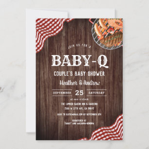 Baby-Q Pique-nique BBQ Invitation Baby shower de c