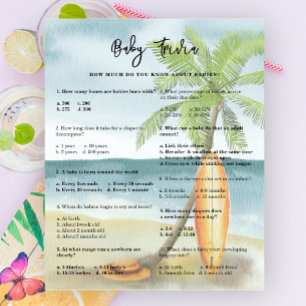 Baby Quiz - Jeu de Baby Shower sur la plage