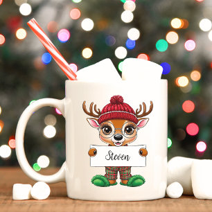 Baby Reindeer Visage Enfants Mug de Noël