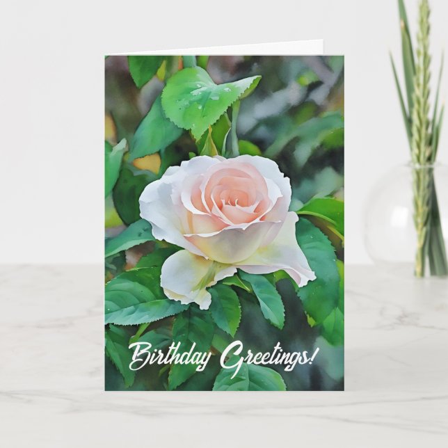 Baby Rose Flower Garden Art Carte d'anniversaire (Devant)