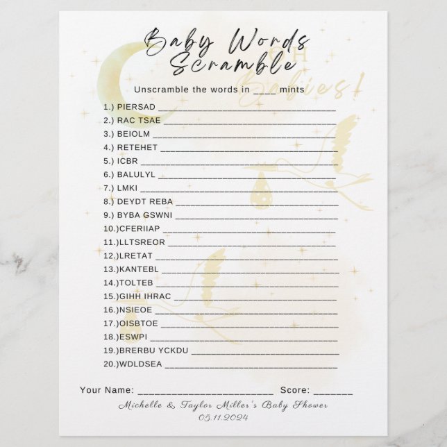 Baby Scramble Words, Oh Baby ! Stores jumelles neu (Devant)