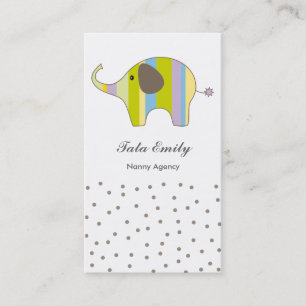 Baby Services Cute Elephant Carte de visite