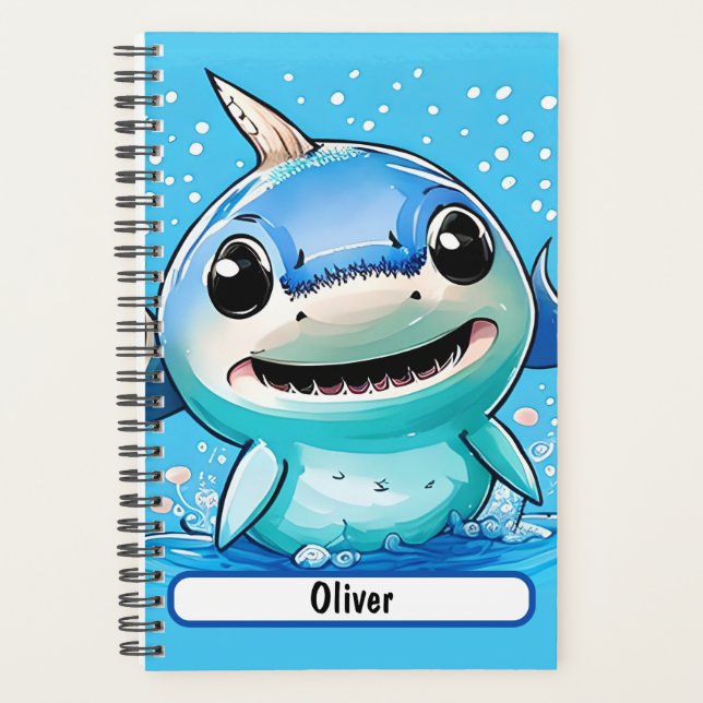 Baby Shark Planner Avec Nametag Personnalisable (Devant)