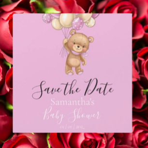 Baby shower à ballets roses Teddy Bear Enregistrer