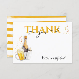 Baby shower à bulles et à la bière Carte de remerc