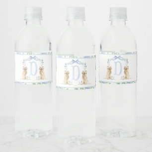 Baby shower à eau  à Chien bleu Étiquettes