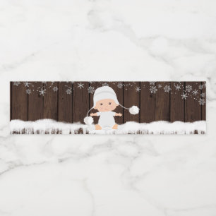 Baby shower à neige bouteille Étiquettes