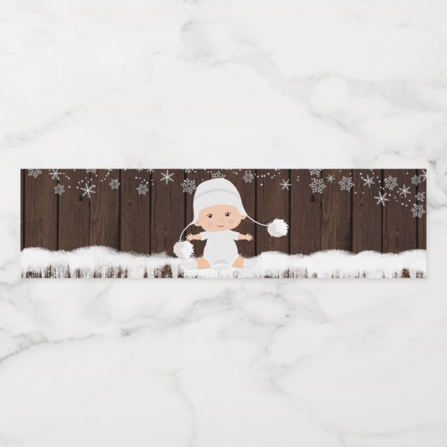Baby shower à neige bouteille Étiquettes (Étiquettes simples)