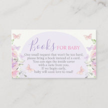 Baby shower à papillons Lilac Apportez une carte d
