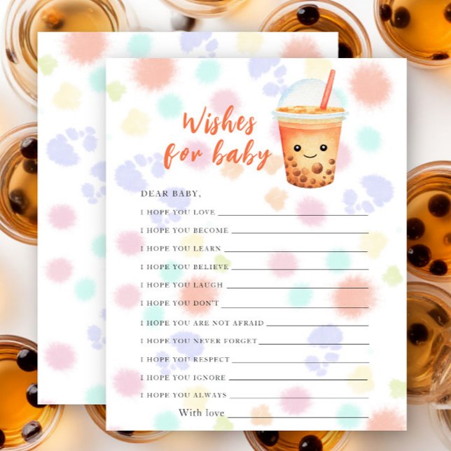 Baby shower à thé - vœux pour bébé (Créateur téléchargé)