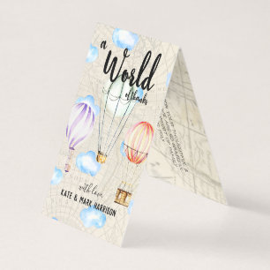 Baby shower à thème de voyage   Note Merci