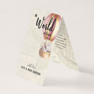 Baby shower à thème de voyage   Note Merci