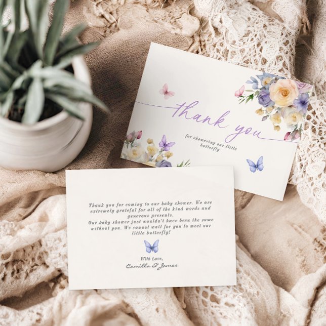 Baby shower à thème papillon Pastel Carte de remer (Créateur téléchargé)