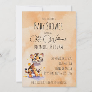 Baby shower à thème Tiger cub Invitation