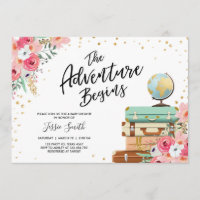 Baby shower à thème Voyage invitation Aventure com