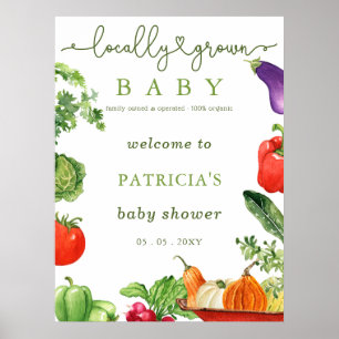 Baby shower agricole Affiche de bienvenue