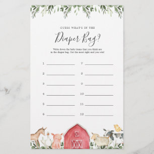 Baby shower agricole Devinez ce qu'il y a dans le