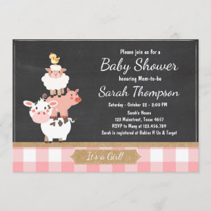 Baby shower agricole invitation Pays Bébé Fille Ro