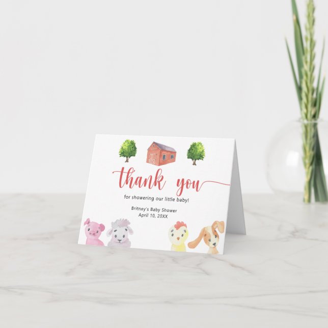 Baby shower agricole - merci (Devant)