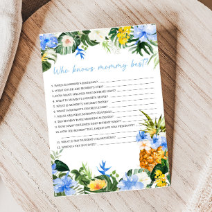 Baby Shower Aloha Ananas Qui Connaît le mieux Mama