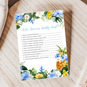 Baby Shower Aloha Ananas Qui Connaît le mieux Papa