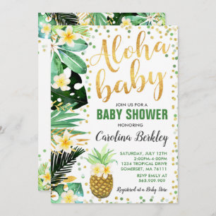 Baby shower Aloha Invitation Baby shower tropical