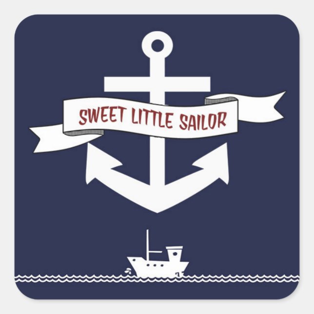 Baby shower Ancre nautique : Stickers (Devant)