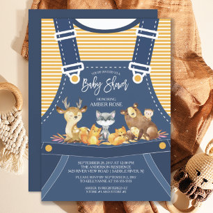 Baby shower Animaux de WOODLAND Invitation